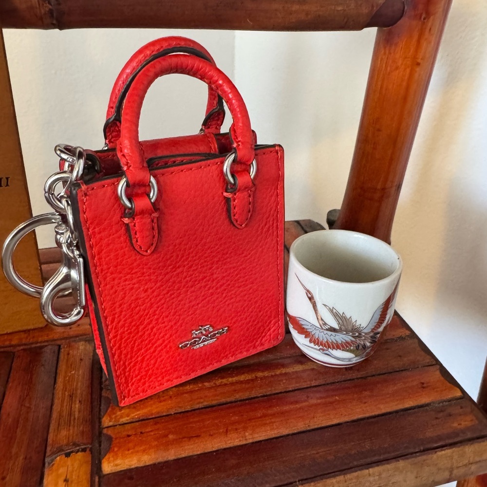 Coach Vibrant Red Mini Bag Charm